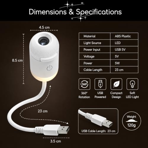 Image of CLOUDSALE USB Starry Sky Projection Light for Car Interior, Home, and Bedroom, Small Night Light with Romantic Galaxy Atmosphere
