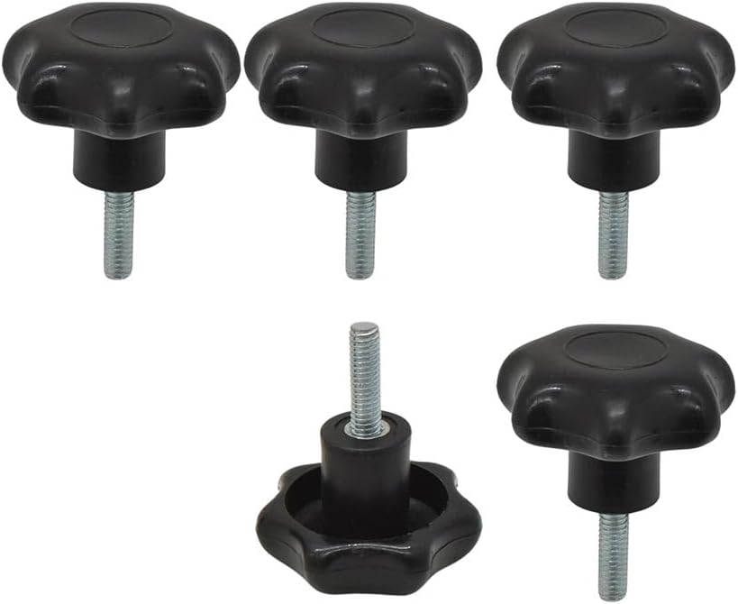 Big Horn 19712B-5PK 5/16-18 x 1" stud 7-Star knob (5/PK)