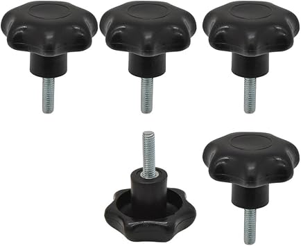 Big Horn 19712B-5PK 5/16-18 x 1" stud 7-Star knob 5/PK