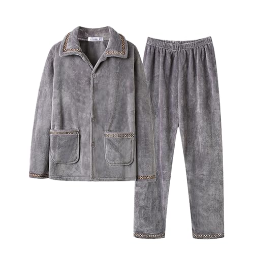 Pyjama 2 pièces pour homme idéal comme vêtement de loisirs et service à la maison en coton blanc