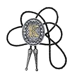 Western Braided Leather Rope Bolotie Necktie With Metal Initial Letter Pendant For Men Women Parties And Casual Wear Men's Fashion Accessory