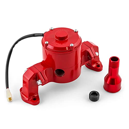 Speedmaster PCE194.1001.03 Compatible with Chevy SBC 350 35+ Gpm Electric Water Pump [Powdercoated Red]