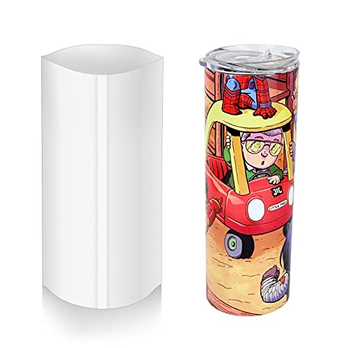 Image of 50Pcs 6x11in Shrink Wrap Sleeves for 30oz Cup | 50pk 6x11in white shrink wrap bags for sublimation, for 30oz straight cup, heat transfer