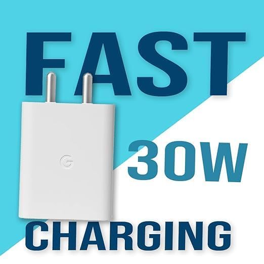 Image of Original G-oogle 30 Watt Fast Charging USB Type C Adapter Compatible with Google Pixel 8 /7 /6 /5 Pro, Pixel 8 /7 /6, Pixel 7A /6A, Pixel Buds, Chromebooks & Other USB-C Devices - White (CXZ38)