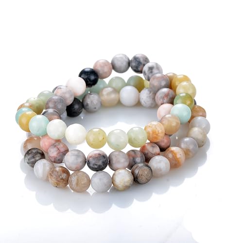 Beaded Bracelets for Women Natural 8mm Gemstone Bead bracelet Healing Crystal Stretch Bracelet3