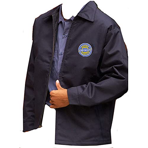David Carey Originals Officially Licensed Chevrolet Logo Work Jacket for Men (Blue)
