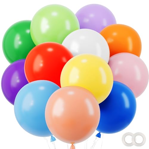 Grands ballons colorés en latex de 45 cm pour décoration festive lot de 36