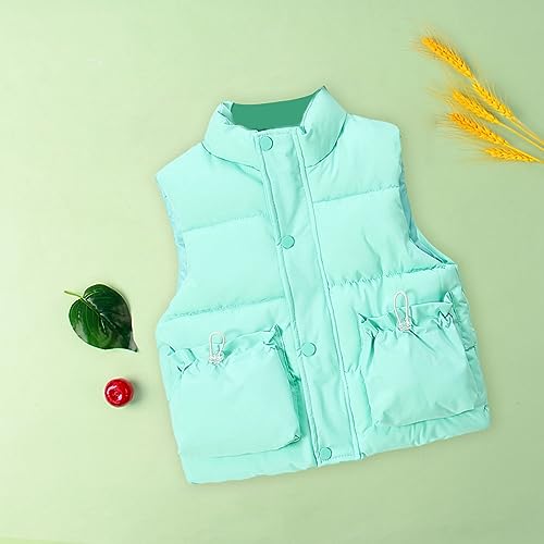 Lightweight Down Vest for Boys Girls Puffer Winter Snow Vest Kids Stand Collar Waistcoat Coat Gilet Outerwear with Pocket3