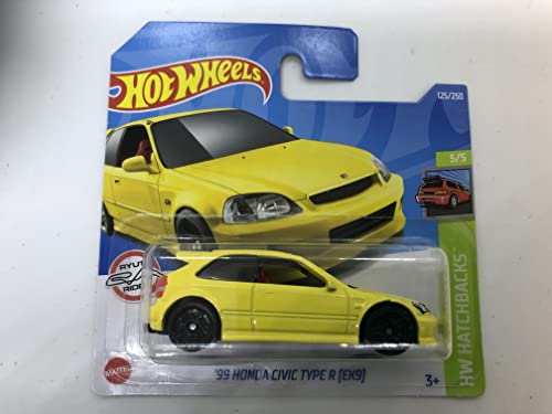 2022 Hot Wheels '99 Honda Civic Typ R (EK9) Yellow 125/250 (Short Card) HCT98 Cover
