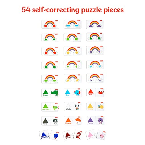 Image of Fisher Price Shapes & Colours - 54 Pieces Jigsaw Puzzles for Kids Age 3+ Years & Above, Colours & Shapes Learning & Development Puzzles - Fun & Learn with Colourful Puzzles