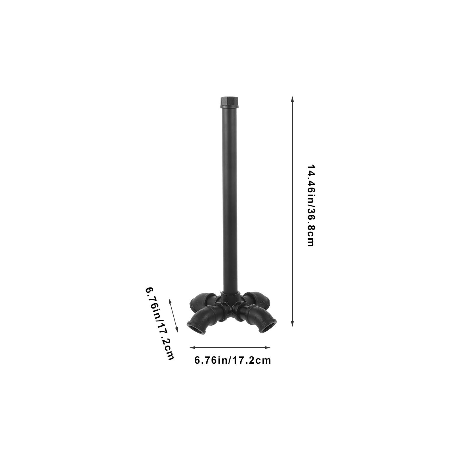 Portarrollos de Papel de Hierro Negro, de Sobremesa para Cocina