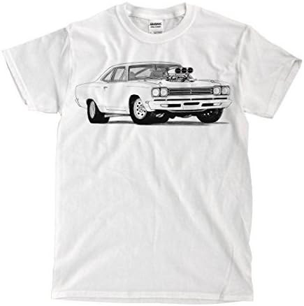 Plymouth Roadrunner 1969 Drawing White T-shirt - Ready to Ship!! (3XL)