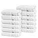 Chakir Turkish Linens Hotel & Spa Quality, Highly Absorbent 100% Turkish Cotton Washcloths (12 Pack, White)