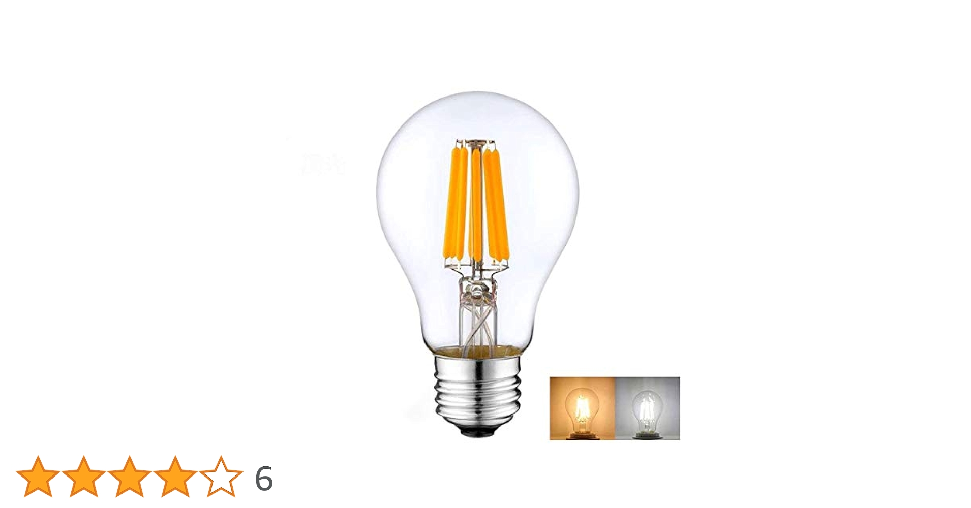 Amazon | LEDフィラメント電球 エジソン電球 LED電球 60W相当 E26