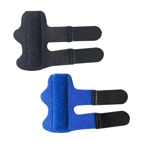 PartyKindom 2pcs Sports Finger Brace Splint Thumb Protector Relief Breathable Comfortable for Injury
