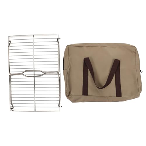 BESPORTBLE Stainless Steel Bbq Grill Folding Charcoal Grill Outdoor Camping Barbecue Rack