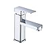 Produktbild UISEBRT Wasserhahn Bad Armatur - Waschtischarmaturen Einhebelmischer für Badezimmer Waschtisch, Kaltes und Heißes Wasser Vorhanden, Messing Verchromt,Moderne Elegant Stil (Modell D)