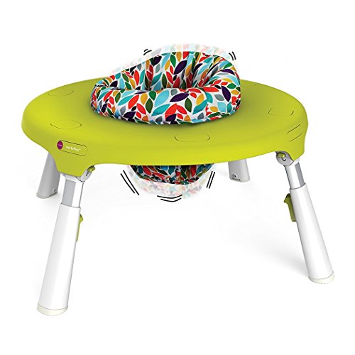 Image of ORIBEL PortaPlay Convertible 3-in-1 Baby Activity Center & Play Table | Patented Bouncy Seat for Stable Foot Support | 5 Months+ | Development Focused Toys | Unisex (Forest Friend)