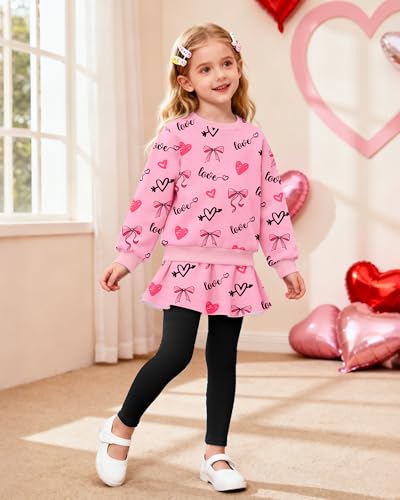 Image of Toddler Kid Girl Clothing Set Outfit Long Sleeve Top, Unicorn Print Pantskirts Fall Winter Outfit Set