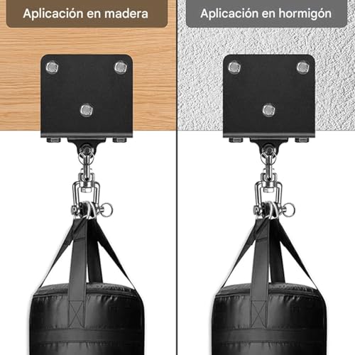 Soporte de boxeo sin taladrar techos con mordaza regulable antivibración 6