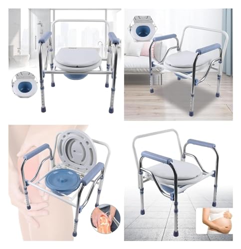 Chaise percée pliable avec support stable et hauteur réglable