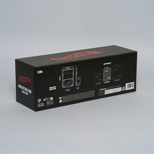 Hot Wheels Schutz für Lange Karte, transparente Blisterpackung, Display für Autos, Maßstab 1:64, Packung mit 10 Stück, offizielles Produkt von Mattel