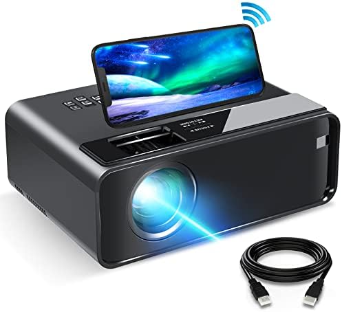 Wifi Mini Projector Full hd 1080P, 6500L Portable Outdoor video Projector Compatible with Smartphone, HDMI,USB,AV,TV Stick, PS5