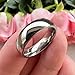 TUTISS 6mm Titanium Rings for Men Women Fashion Jewelry Engagement Wedding Bands Domed Polished Shiny Comfort Fit Size 5.5