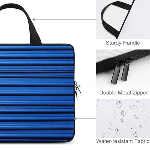 Sac ordinateur portable bleu ondulé protégez votre pc avec style - 4