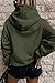 SHEWIN Womens Sweatshirt Long Sleeve Fleece Hoodies Pullover Tops Lightweight 2024 Fall Fashion Oversized Sweatshirts for Women Loose fit,US 8-10(M),Army green