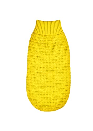 Pull pour chiens XL jaune protégeant du froid avec passe-laisse - 3