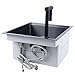 Black Hidden Kitchen Sink Single Bowl Balcony Bar,Stainless Steel Commercial