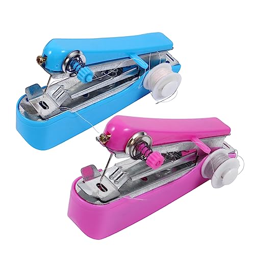 Veemoon 2piezas Máquina De Coser De Puntada Singer Portátil y Práctica Para Principiantes y Profesionales Para Ropa Seda Vaqueros Pantalones Cortinas Reparaciones Manualidades Imagen de Veemoon 2piezas Máquina De Coser De Puntada Singer Portátil y Práctica Para Principiantes y Profesionales Para Ropa Seda Vaqueros Pantalones Cortinas Reparaciones Manualidades