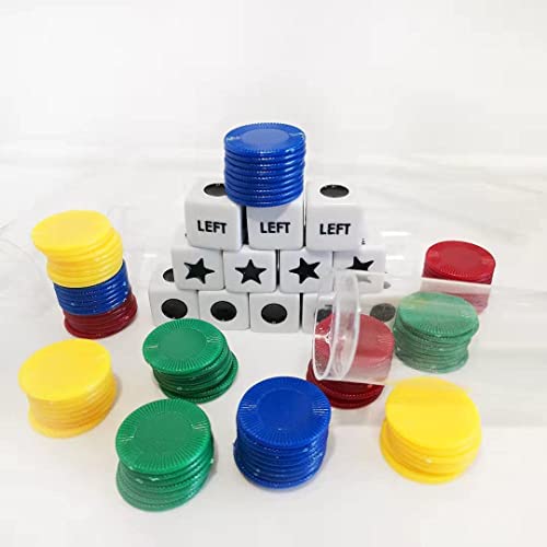 Left Right Center dice Game Prime Set Bundle (4 Pack)