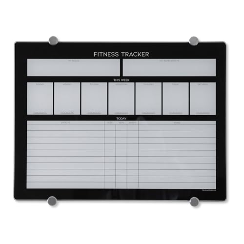 GLASSBOARD STUDIO High-End Tempered Glass Dry Erase Whiteboard - ...
