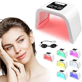 Deciniee LED Mask, 7 Color Light Therapy Mask Beauty Photon Skin Phototherapy LED Face Mask, Anti-Aging LED Face Light Therapy Mask Anti-Wrinkle Skin Tightening Mask Machine for Salon Home