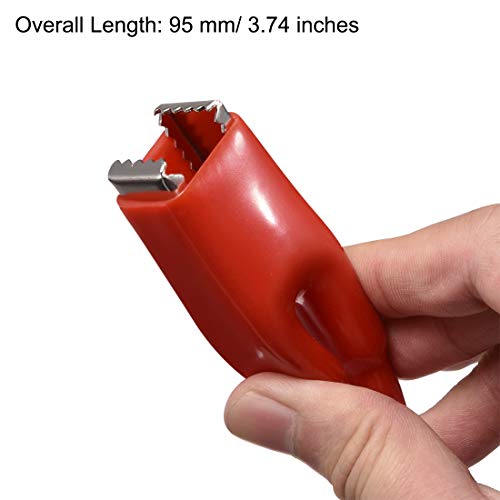 Image of uxcell 2pcs 50A Heavy-Duty Alligator Clips,Battery Crocodile Electrical Test Clamps,Battery Charger Clamp for Car Auto Vehicle