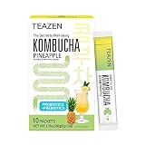 Teazen Kombucha Tea, Zero Sugar, Sparkling Fermented Powdered Mix Beverage from Korea, Live Probioti