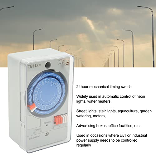 Interruptor temporizador programable 220-240V para el control de tiempo mecánico en exteriores 8