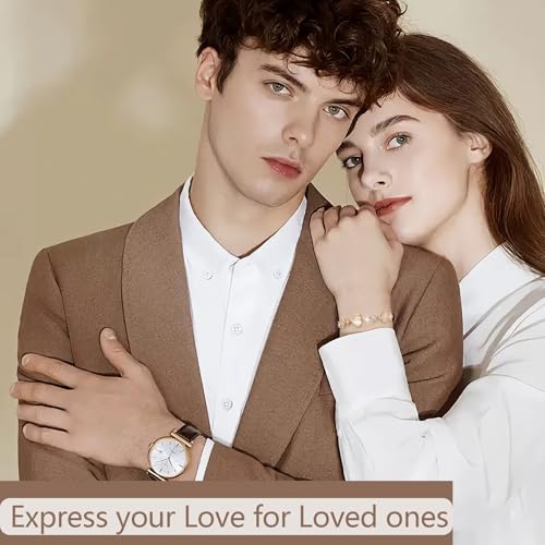 Dainty Adjustable 14K Gold Plated Heart Link Chain Bracelet for Women4