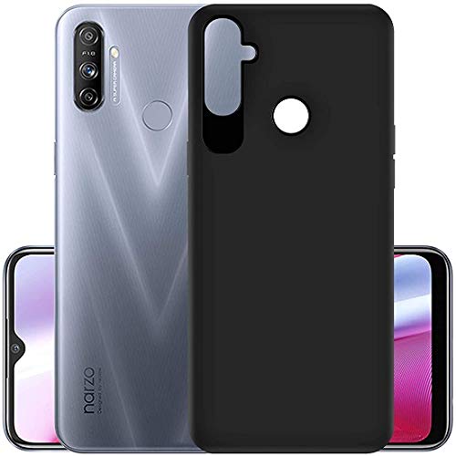 Colorcase Rubberised Soft Silicone Flexible Back Cover Case for Realme Narzo 20A - (Black) (B08K98NKMT) Amazon Price History, Amazon Price Tracker