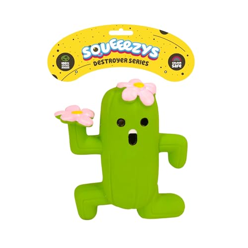 Image of Cactus Man - Squeaky Toys for Dogs, Latex Dog Toys for Medium Dogs (0-20kgs) - Green