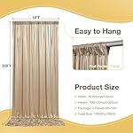 10x10 ft Wrinkle Free Champagne Sequin Backdrop Curtain for Parties,Thick Not Fall-Off Glitter Backdrop Drapes,2 Panels 5x10ft Shimmer Photo Back Drop Cloth for Wedding Birthday Photography Background - Image 4