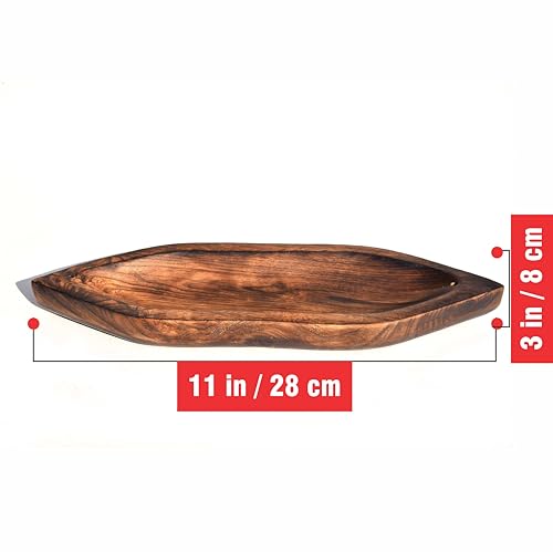 Image of Pure Source India Natural Wood Bote Shape Incense Holder and Ash Catcher (11 X 3 Inch - 4 Pieces)