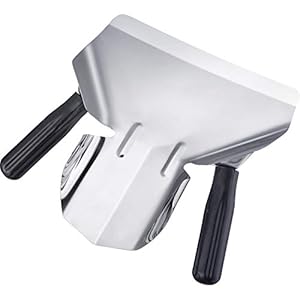 Westmark Pommes-Frites-/Popcorn-Schaufel, mit 2 Griffen, Schaufelmaß: ca. 20 x 12 cm, Länge: 23 cm, Rostfreier Edelstahl/Kunststoff, Silber/Schwarz, 91262270