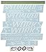 Ecoshirt BY-V5NL-373U Pegatinas Stickers S Works Specialized Aufkleber Decals Autocollants Adesivi R84, Blanco