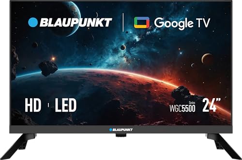 Blaupunkt 24 Zoll HD LED Smart TV 24WGC5500S | mit Google TV, integriertem Chromecast, Bluetooth, Hey Google-Sprachsteuerung, 60Hz | Kräftige Farben, hoher Kontrast & Smarter Komfort