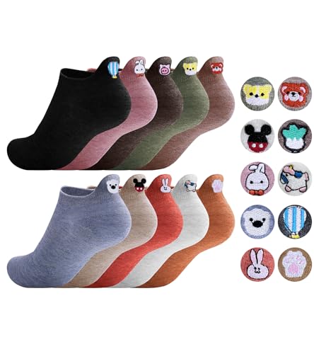 Sporzin Calcetines Mujer Calcetines Tobilleros Mujer Calcetine s Muje r Divertidos 10 Pares Calcetine Deporte Graciosos Cortos