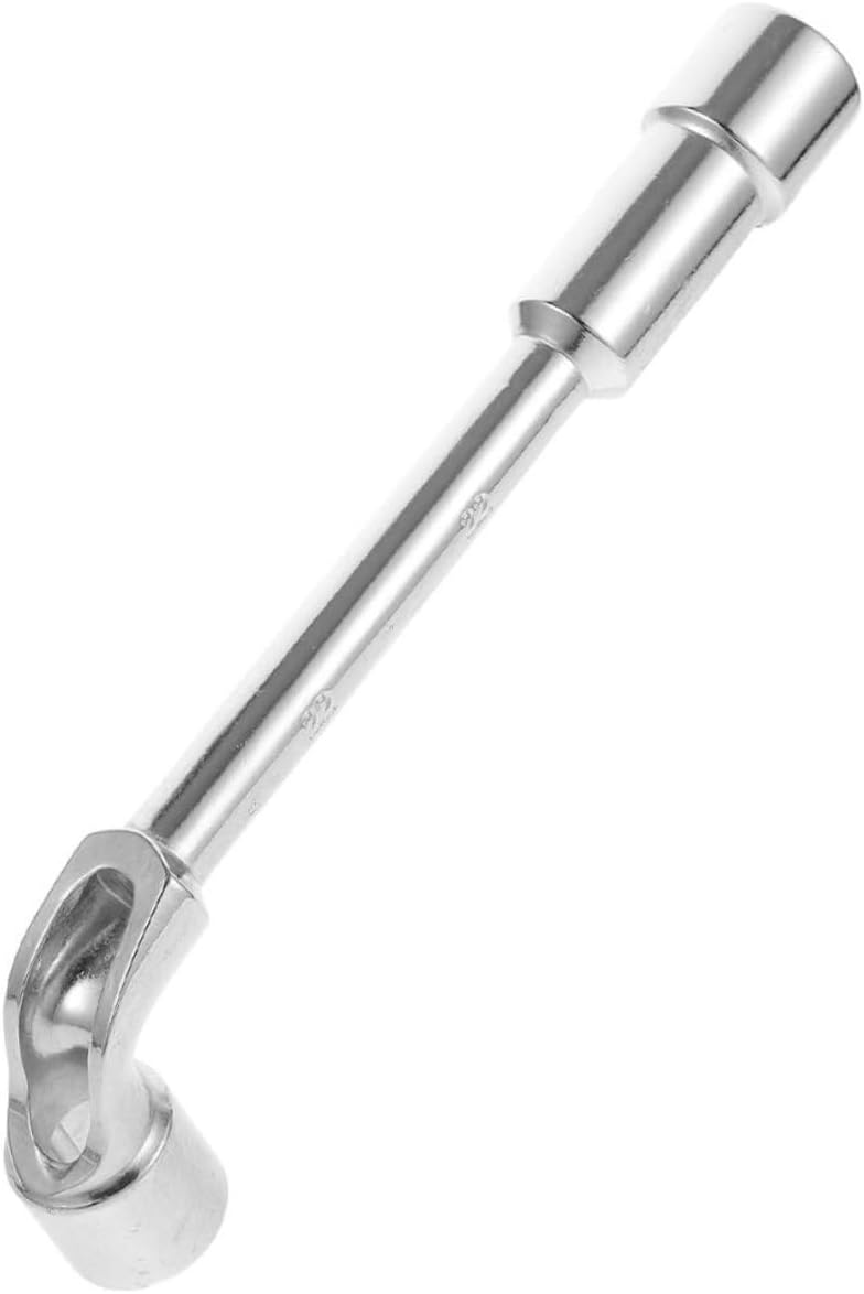 Mobestech L-shaped 21mm Socket Wrench Double Ended Automotive Tire Repair Tool Wheel Alignment Spanner for Car and Motorcycle Maintenance