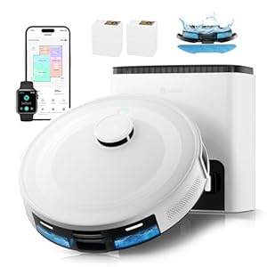 LEFANT M2 Plus Saugroboter mit Mappatura, Staubsauger Roboter mit Laser-Navigation, 6000Pa, Staubsaugerroboter mit Personalisierbarer Pulizata, WiFi/App/Alexa, Weiß